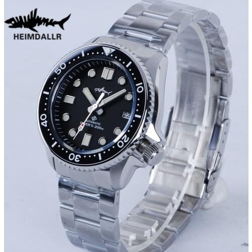 HEIMDALLR Mens Diving Watch Sharkey SKX007 Sapphire Ceramic Bezel 200M Waterproof NH35 Automatic Mechanical Mens Diver Watch