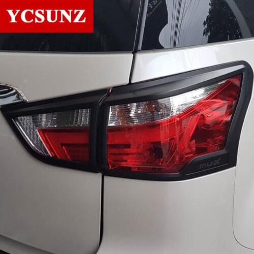 Black tail lights cover For Isuzu mux 2017 2018 2019 Accessories car lamp hood For Isuzu mu-x 2019 2020 Exterior Parts Ycsunz