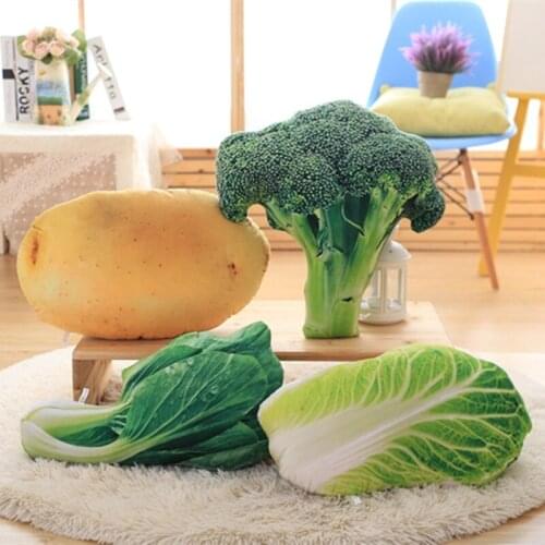 New 3D Vivid Creative Vegetable Cushion Home Decor Sofa Office Nap Throw Pillow Cabbage Potato Cushions Car Seat Cushions