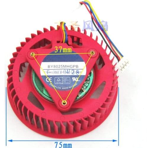 Original for XFX HD4890 HD4870 HD5870 Graphics card cooling fan BY8025MHGPB DC12V 0.80A