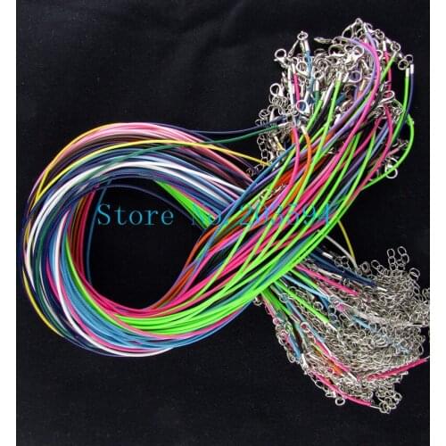 45CM Wax Cord Necklace Lobster Clasp Jewelry Fit Charms mix colors 100pcs