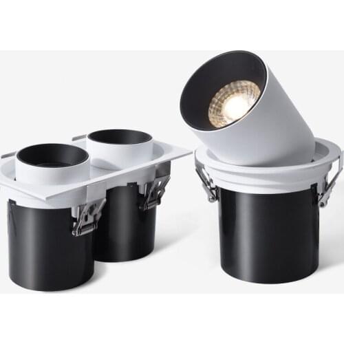 12W 15W 20W 24W COB LED Downlights Recessed Ceiling Spot Light AC220V 360Degree Rotatable /Up-Down Retractable Adjustable Lamps