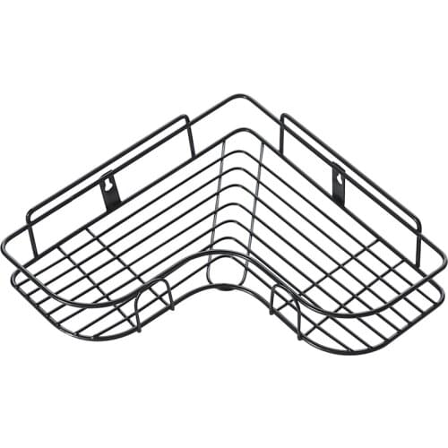 Creative Non-perforated Corner Wrought Iron Triangle Shelf Home Bathroom Wall Wash Place Triangle Shelf Bathroom Organizer 2021