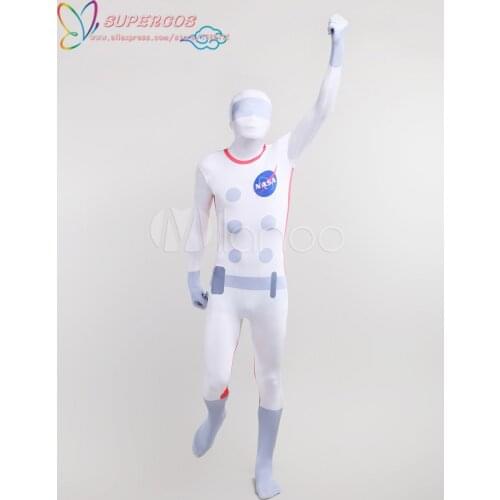 High Quality Halloween Carnival Party Astronaut Pattern Multi-Color Zentai Suit