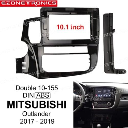 1-2DIn Car DVD Frame Audio Fitting Adaptor Dash Trim Facia Panel 10.1 For MITSUBISHI Outlander 2017 18 19Double Din Radio Player