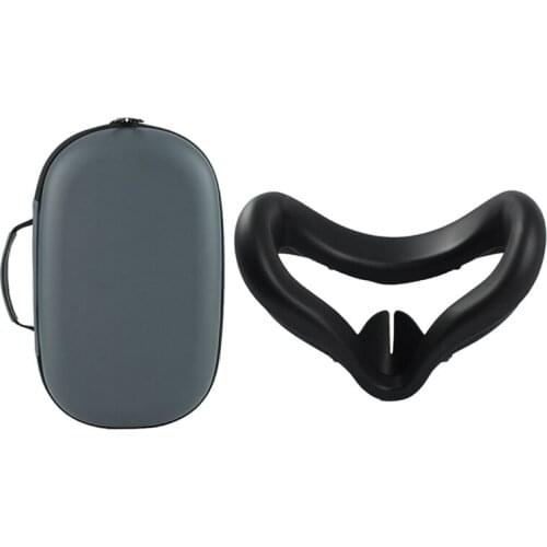1 Pcs Travel Carrying Case Waterproof Storage Bag & 1 Pcs Anti Sweat Soft Silicone Eye Cover Eye Pad