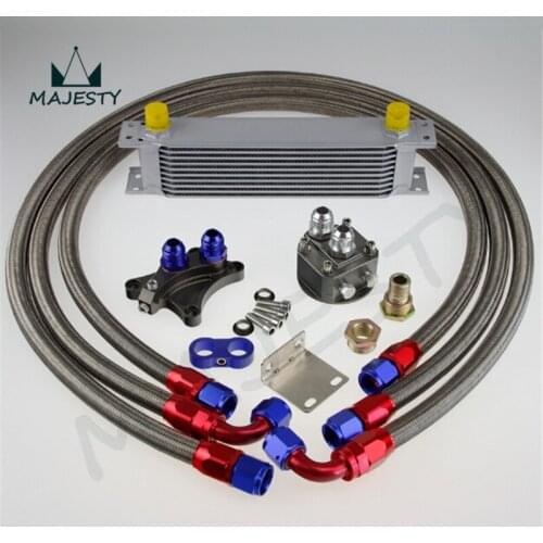 10 ROW OIL COOLER KIT FOR Silvia S13 S14 S15 180SX 200SX 240SX SR20DET