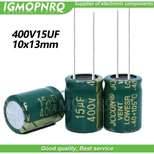 10PCS 400V15UF 10*13mm igmopnrq Aluminum electrolytic capacitor high frequent low impedance 10x13mm