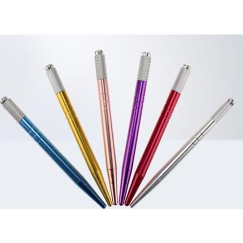10 Pcs Manual eyebrow permanent makeup pen tattoo machine Microblading Munsu Tebori Pen by free shipping
