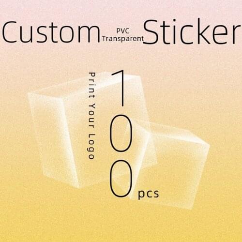 100pcs Custom Design Transparent Sticker With My Logo Waterproof Personalized Tags For Event Wedding Name Labels 21071501
