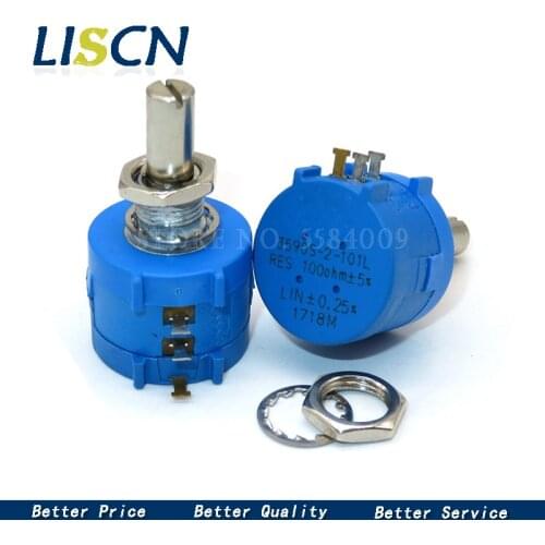 2PCS 3590S series potentiometer 500 1K 2K 5K 10K 20K 50K 100K ohm 3590S-2-103L 3590S 101 102 103 104 201 202 203 501 502 503