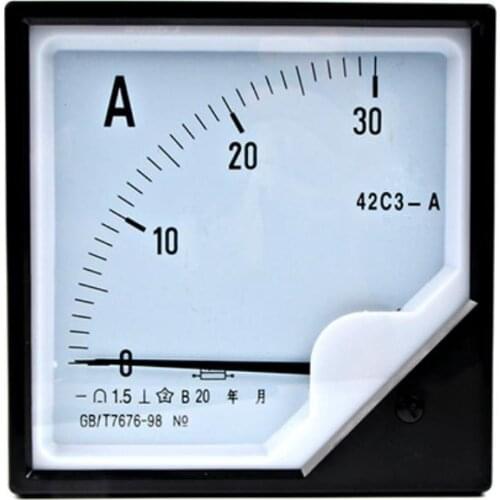 42C3 DC pointer type 75mV amperemeter pointer type 10A 20A 30A 50A 75A 100A 150A 200A 250A 300A Analog ammeter panel