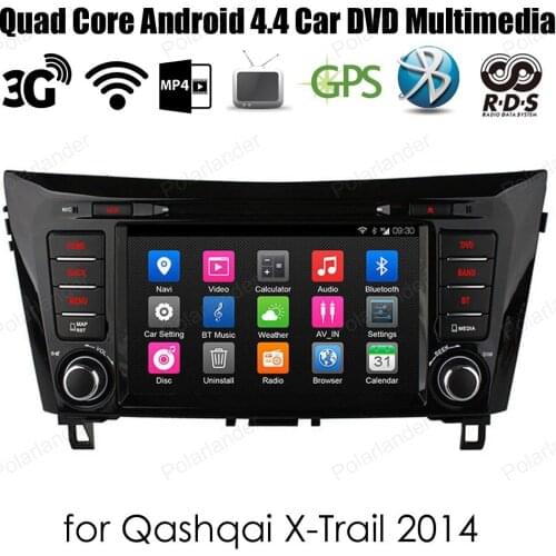 8'' 2 din GPS Radio Android4.4 auto Stereo Quad Core Car DVD player For QashQai X-Trail 2014 support dab+ WiFi 3G