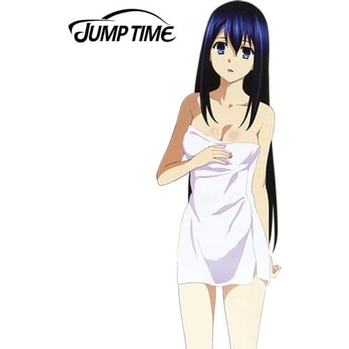 JumpTime 13cm x 4.6cm Car Stying Gokukoku no Brynhildr Kuroha Neko Sexy Lady Graphic JDM Vinyl Trunk Decal Car Sticker