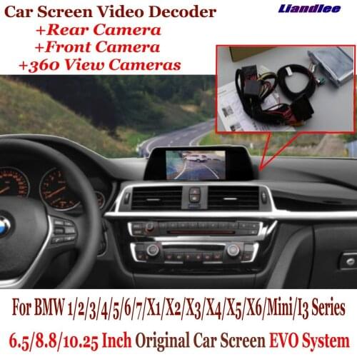 Car Rear View Front 360 Camera DVR Reverse Image Decoder For BMW 1/2/3/4/5/6/7 Series 2017-2019 6.5 8.8 10.25 Inch EVO System