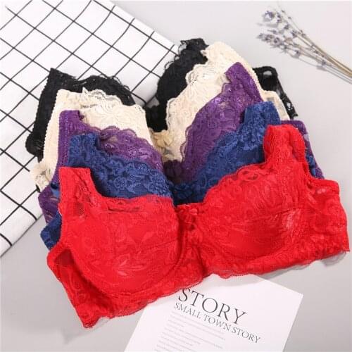 Sexy Bralette Seamless Deep V Lace Girl Women Bra Underwire Thin Underwear Sexy Lingerie Soft Bras For Women Push Up Bras Gather