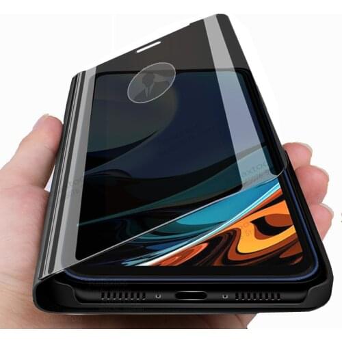 For xiaomi redmi 9t case smart mirror flip cases for xiaomi redmi 9t 9 t t9 xiomi redmi9t magnetic stand phone cover 6.53