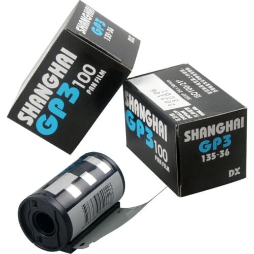 Shanghai Black & White GP3 135/36 35mm Film DIN ISO 100 B/W B&W Freshest New 35mm film opener film case