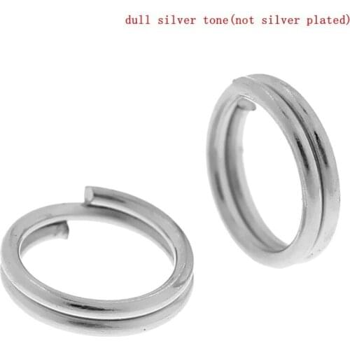 DoreenBeads 800 PCs dull silver color Double Loops Open Jump Rings 6mm Dia. Findings (B04154)