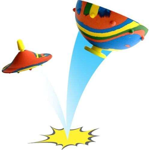 Camouflage Bounce Spinning Top Squeeze Hip Hop Jumping Stress Reliever Bowl Decompression Gift For Children Funny Elastic Toy