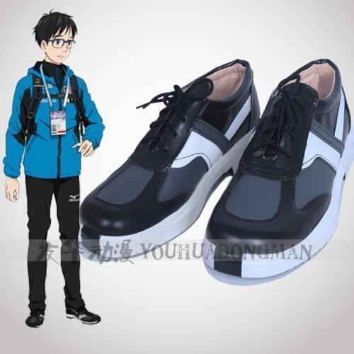Katsuki Yuri Cosplay Costumes YURI!!!on ICE Cosplay Shoese Cosplay Sneakers All Sizes 35-47 Hot Sale Halloween Carnival Cos