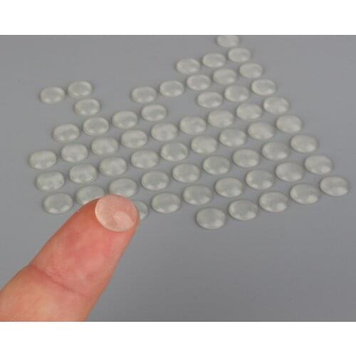 100pcs/sheet Self Adhesive Rubber Silicone Circle Feet Clear Anti Slip Bumper Damper Shock Absorber Feet Pads for Drawer Cabinet