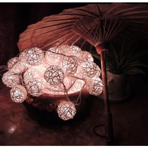 Kunming Ben commercial household adornment 20 head 6 cm white cane thick wire lamp