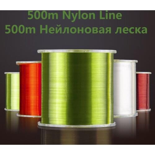500M Nylon Fishing Line Super Strong Japan Monofilament line fluorocarbon coated Saltwater Carp Fishing leader line 3.3-28.8LB