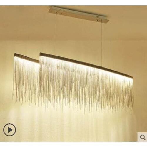 The living room chandelier after the modern restaurant chandelier personality creative model room lighting villa club chain lamp