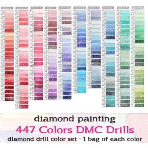 New 447colors for Diamonds Painting Accessory Round/Square Resin 5D Drill Diamond Mosaic Stone Color Diamond Sales Wholesale