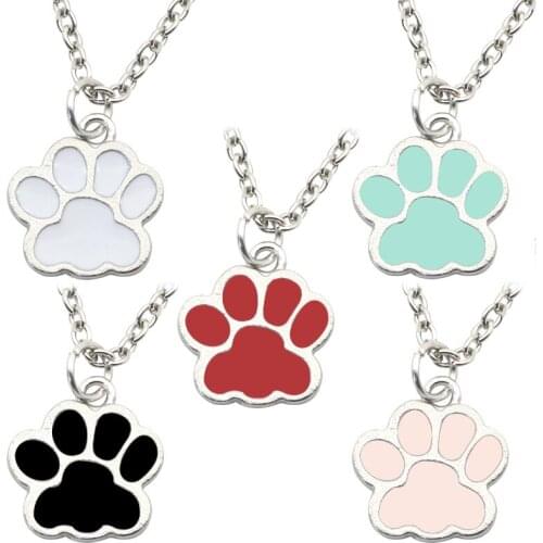 New Dog Cat Paw Charm Necklace for Women High Polish Wholesale Super Fashion Charm Jewelry