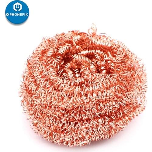 Soldering Iron Tip Cleaner Ball Cleaning Steel Wire Cleaning Soldering Iron Welding Iron for Mobile Phone Motherboard PCB Repair