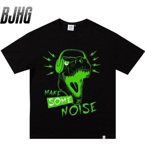 S-7XL Cotton Dinosaur T-shirt For Men And Women All-match Round Neck Short-sleeved Large Size T-shirt Mens Top Bottoming Shirt