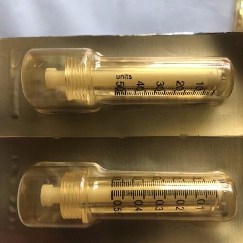 0.5ml 50pcs Syringe and Medicine needle Ampoule head for hyaluron gun hyaluronic pen High Pressure wrinkle removal water syringe