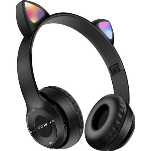 Bluetooth 5.0 New Cat Ear Noise Cancelling Headphones Large Capacity Mobile Phone Computer Game Sports Music Wireless Headset