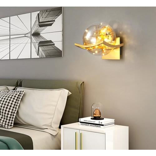 NEW Nordic Indoor LED Wall Lamp Living Room Bedroom Bedside Gypsophila Wall Light Home Lighting Study Corridor Aisle Modern Lamp