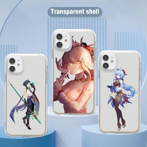 Genshin Impact Phone Case Transparent For iphone 5 5s se 2 6 6s 7 8 12 mini plus X XS XR 11 PRO MAX transparent silicone cover