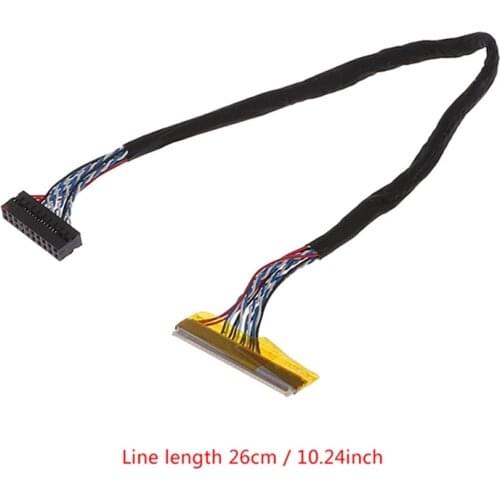 Universal FIX 30 Pin 1ch 6bit LVDS Cable 26cm For 14.1-15.6inch LCD Panel