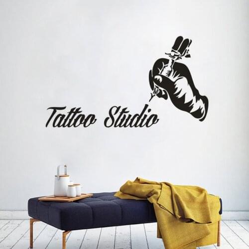Tattoo Studio Sign Wall Art Decals Tattoo Artist Design Vinyl Wall Sticker Beauty Salon Decor Tattoo Studio Window Sticker AZ590