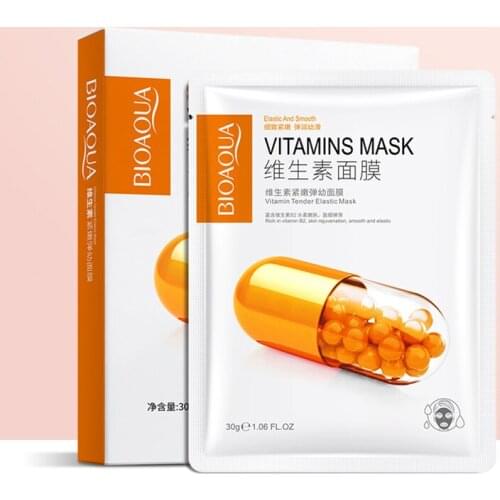 Vitamin Face Mask For Women Skin Care Relieve Dark Yellow Skin Brighten Refreshing Deep Hydration Moisturizing Tender Elastic
