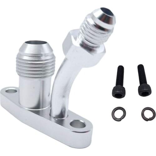 Billet Turbo Oil Feed Return Flange For Garrett GT12 GT1241 4AN Feed/8AN Return