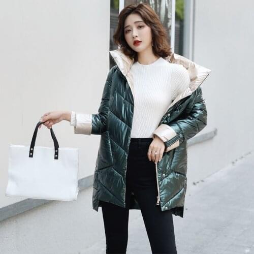 Women Long Parka Stand Collar Bright Color Windproof Loose Cotton Coat Fashion Streetwear Thick Warm Outwear Winter