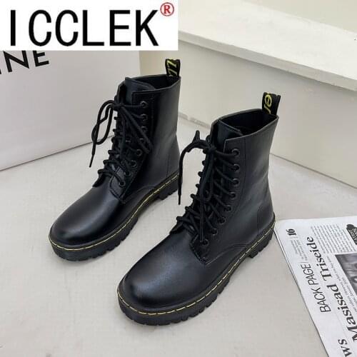 Martin Boots Women 2021 New Heightened Korean Motorcycle Boots Round Head Handsome Breathable Retro Short Boots