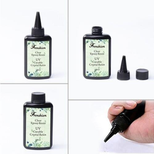 100ml Liquid Epoxy Resin UV Resin Curing Quick-drying Hard Clear Sunlight Transparent Resin for Jewelry Making Glue DIY