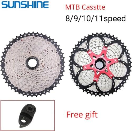 SUNSHINE MTB Flywheel Sprocket 8S 9S 10S 11S 11-40/42/46/50T Mountain Bicycle Cassettes For SHIMANO SARM with Hanger