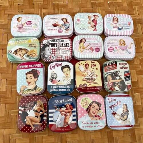16 pc/lot ! Fashion Women Mini Cover Iron Tin Metal Case / Headset Can/Pill Pencil Box /Candy Chewing Gum Storage Gift