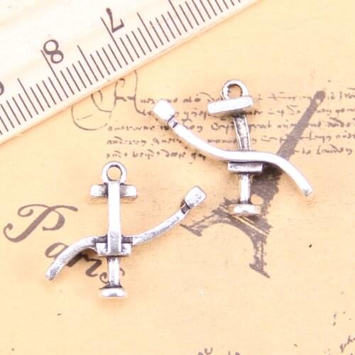 45pcs Charms dentists bed treatment center 20x24mm Antique Silver Plated Pendants Making DIY Handmade Tibetan Silver Jewelry