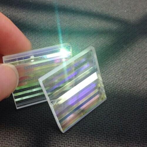 5PCS 34x30x4mm Defective Rectangle Optical Glass Dichroic Prism Sale Decoration Color Light Refraction Research