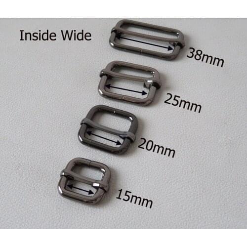 50Pcs/Lot Wholesale Bag Backpack Handbag Straps Loop Metal Adjuster Buckles Webbing Slider for Dog Pet Collar Clasp Hardware