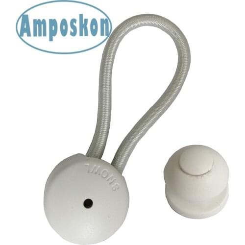 6 or 10 Sets Bungee Shock Cord Clip Bungee Loop with Knobs Pull Tie Down Tarp Canvas Knobs for Marine Boat Truck Car RV Covers